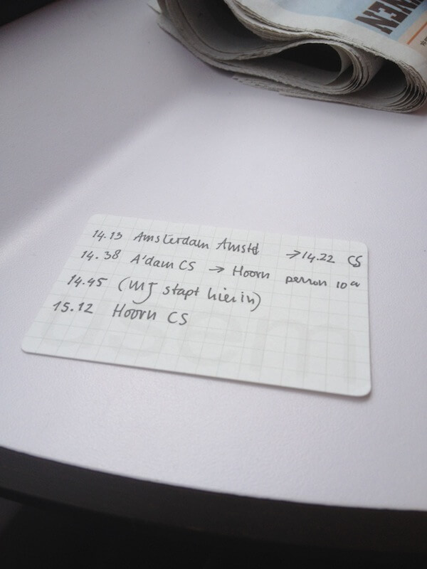 Gebruikte usem notitiekaartjes. Handwritten usem note cards.