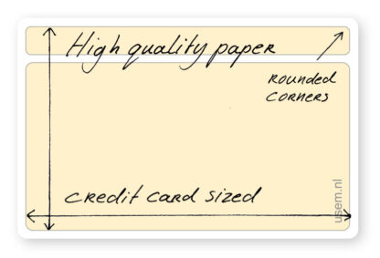Small blank rounded corner note cards - high quality paper