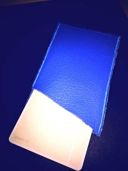 Blue handmade flap with usem note cards