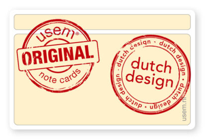 Original usem note cards - dutch design