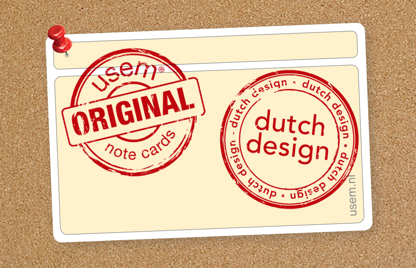 Usem original note card with dutch design stamp