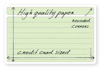 Small lined rounded corner note cards - high quality paper