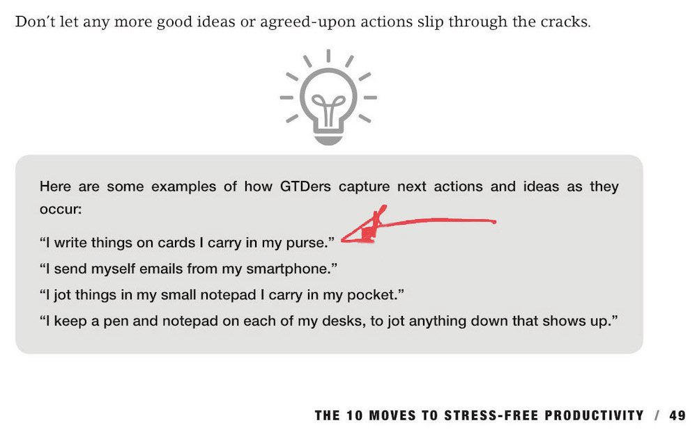 Productivity tips in the Getting Things Done Workbook