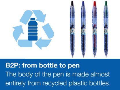 Duurzame Pilot gelpennen van gerecycled plastic