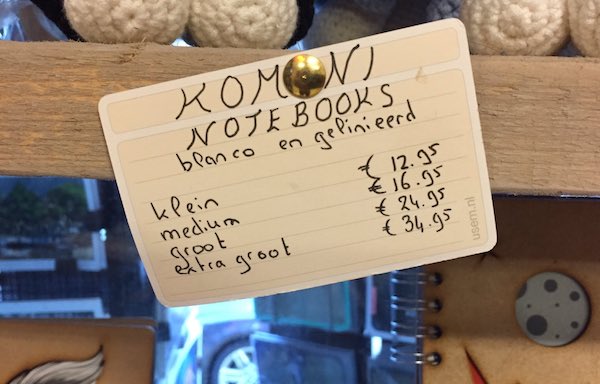 Prijzen van Komoni notebooks