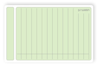 Nice quality rounded corner note cards with lines and squared pattern